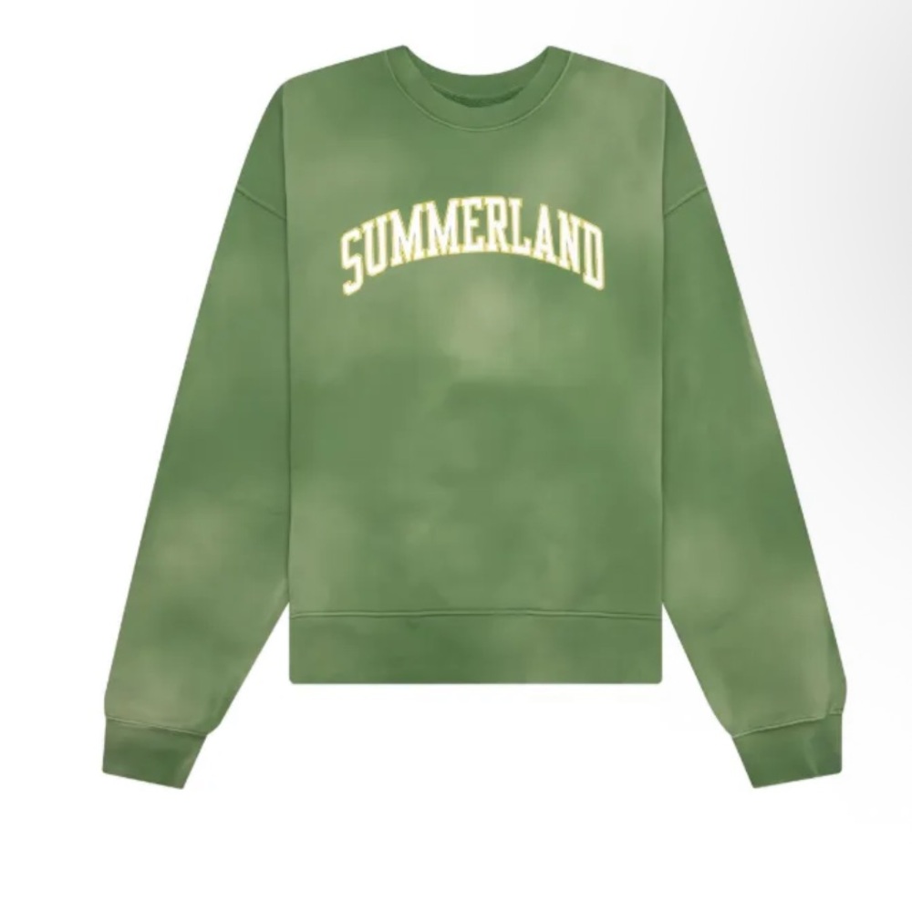 Nahmias Summerland Collegiate green crew-neck sweatshirt, small NWT $500 Retail